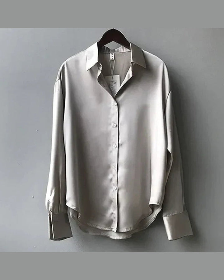 Blusa Fluida con Collo Classico