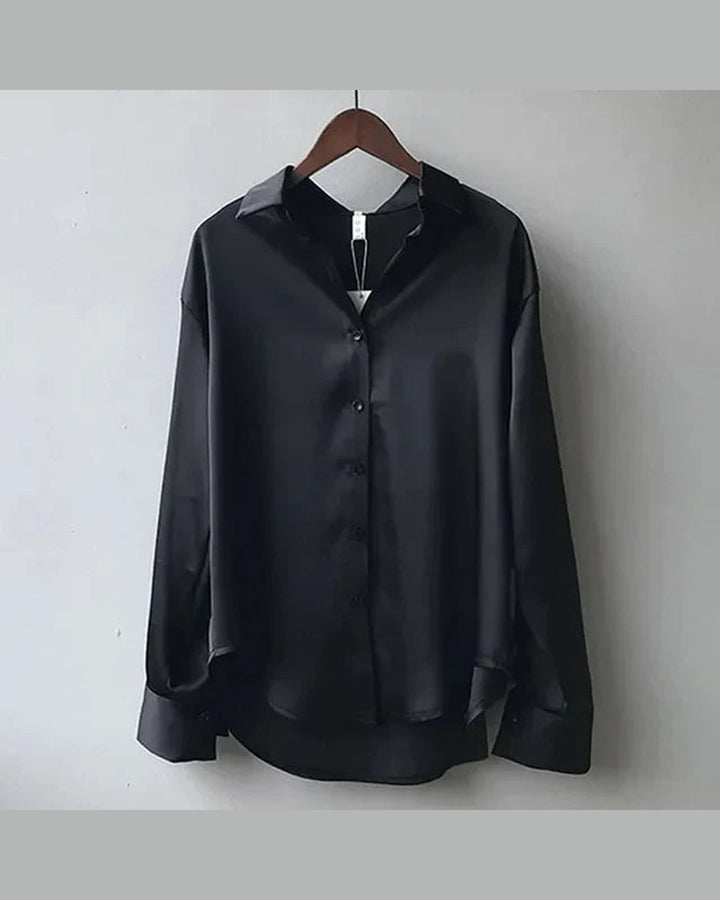 Blusa Fluida con Collo Classico