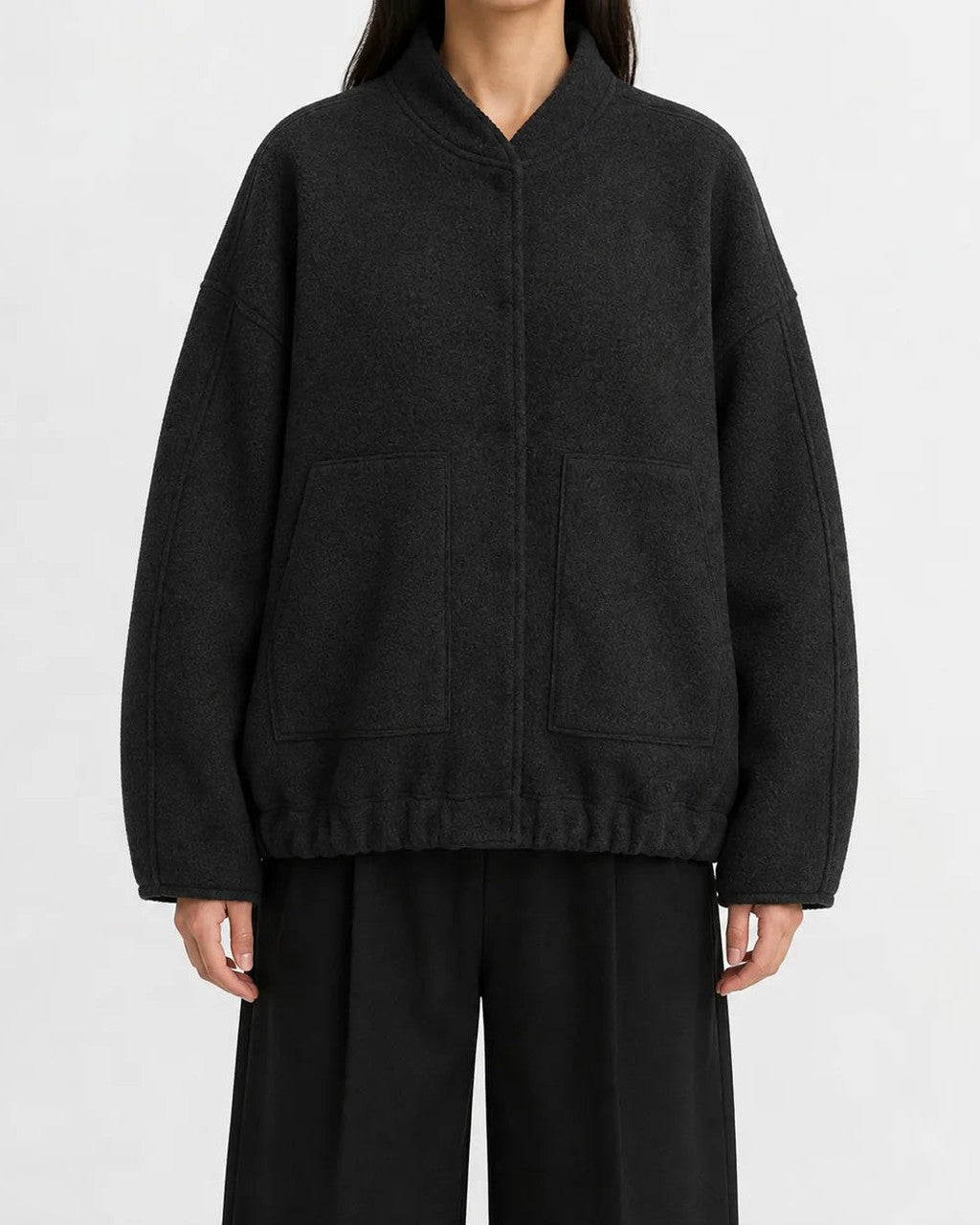 Bomber Morbido con Collo Coreano