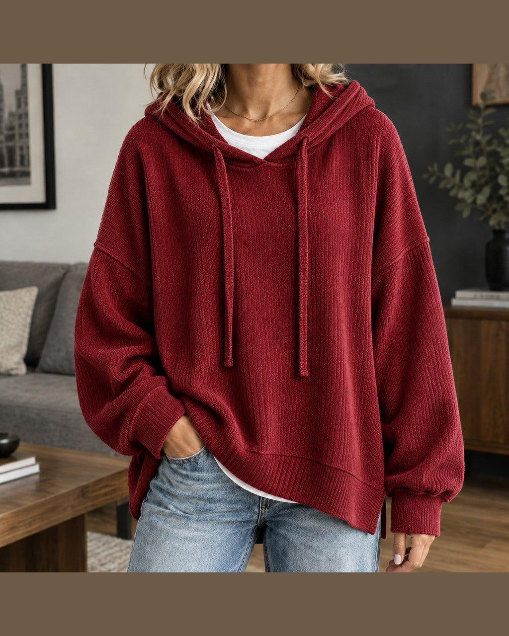 Felpa Oversize con Cappuccio