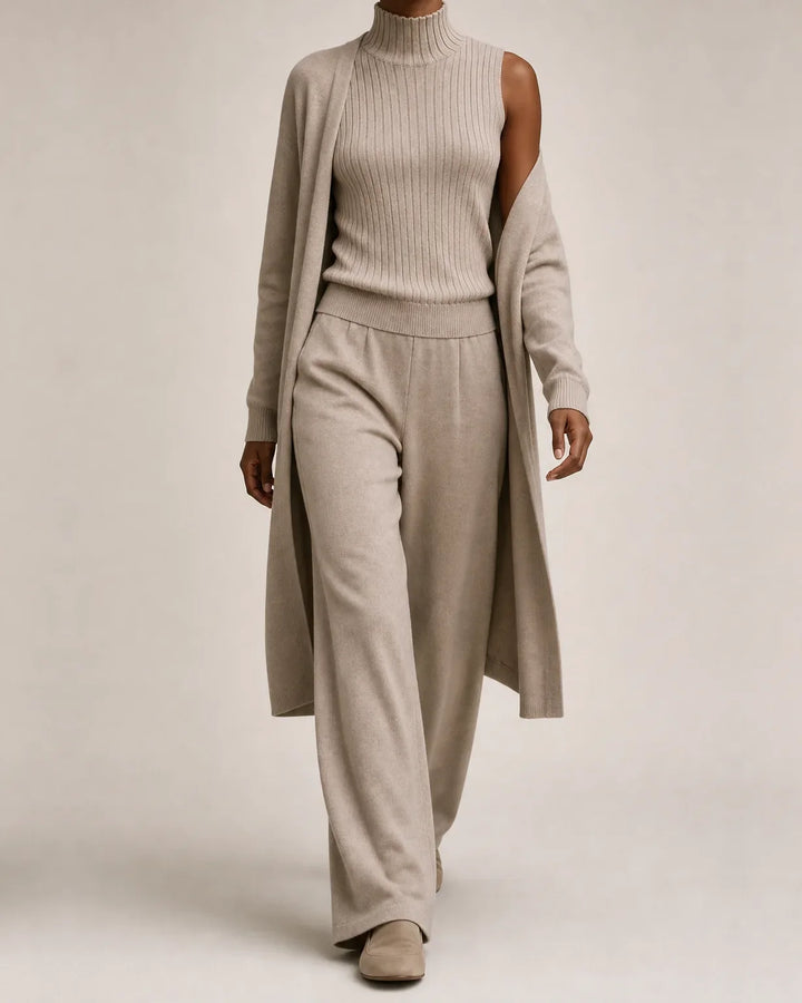 Completo Tre Pezzi con Cardigan Lungo