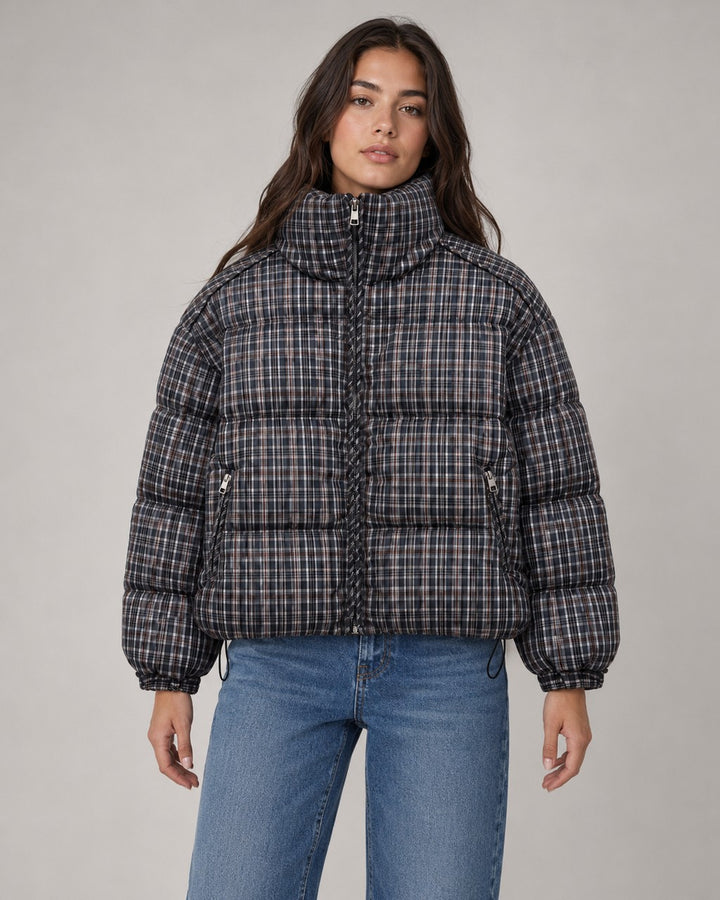 Cappotto Corto a Quadri