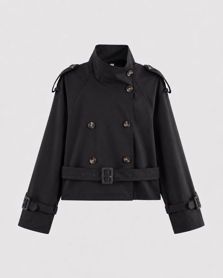 Cappotto Corto Stile Trench