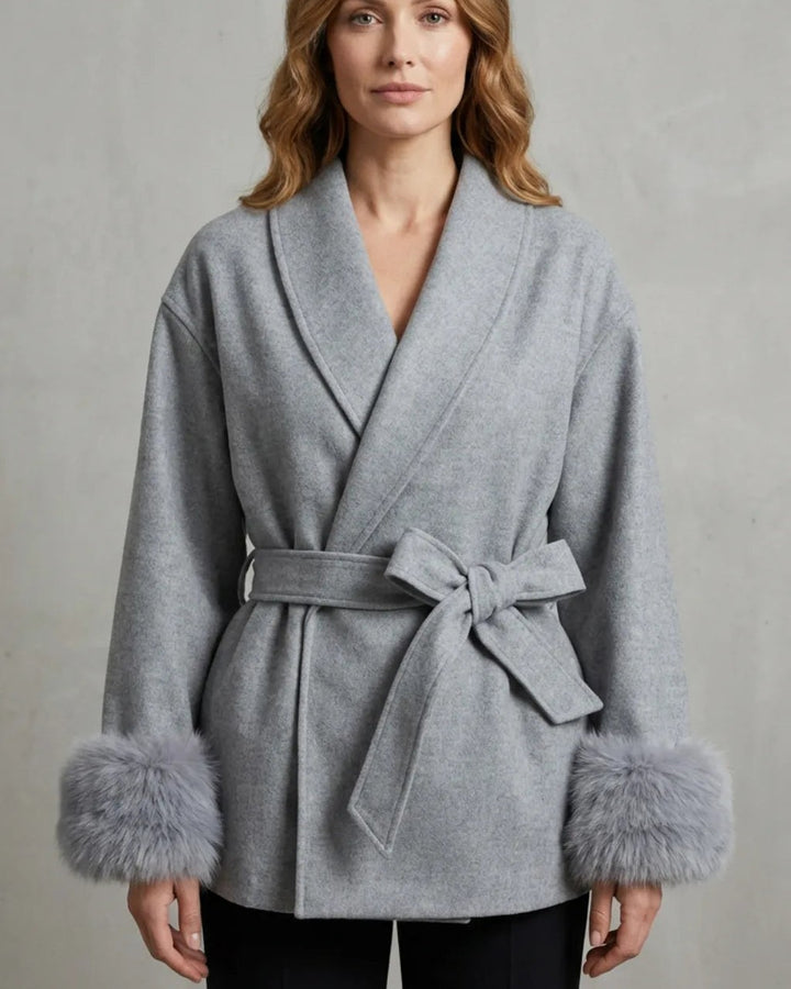 Cappotto a Vestaglia con Polsini Soffici