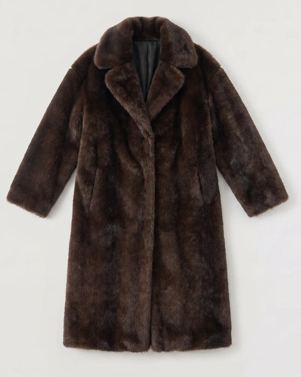 Cappotto Avvolgente Marrone Scuro