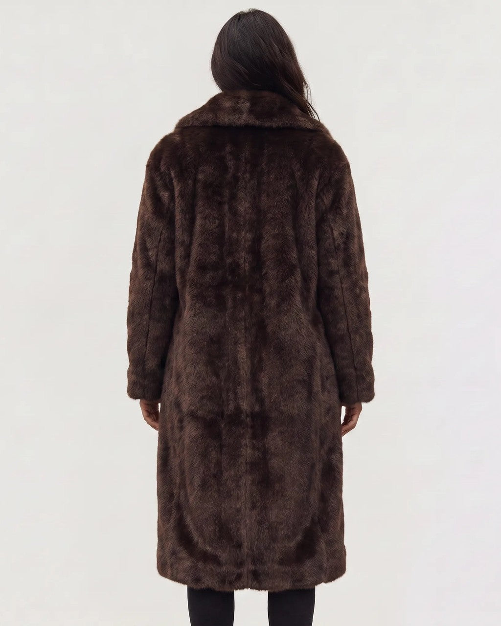 Cappotto Avvolgente Marrone Scuro