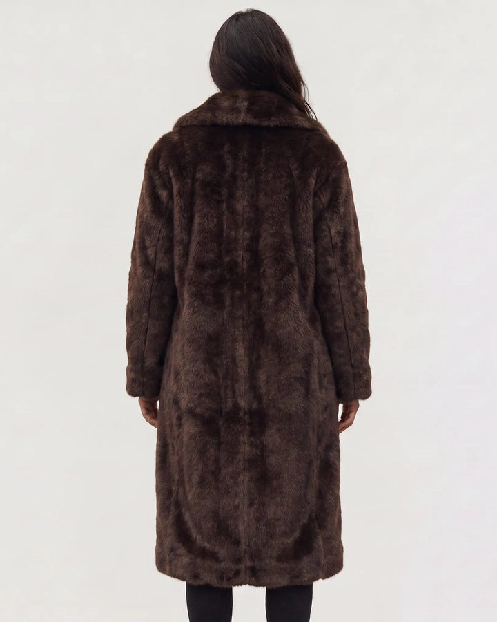 Cappotto Avvolgente Marrone Scuro