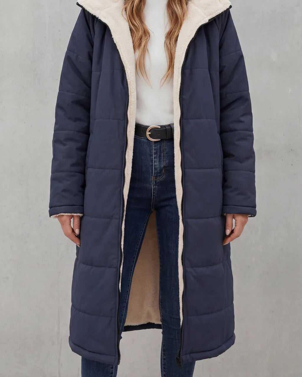 Cappotto con Morbido Interno a Contrasto