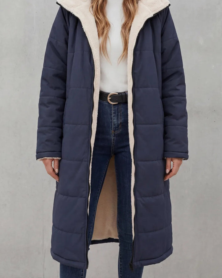 Cappotto con Morbido Interno a Contrasto