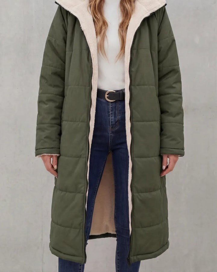 Cappotto con Morbido Interno a Contrasto