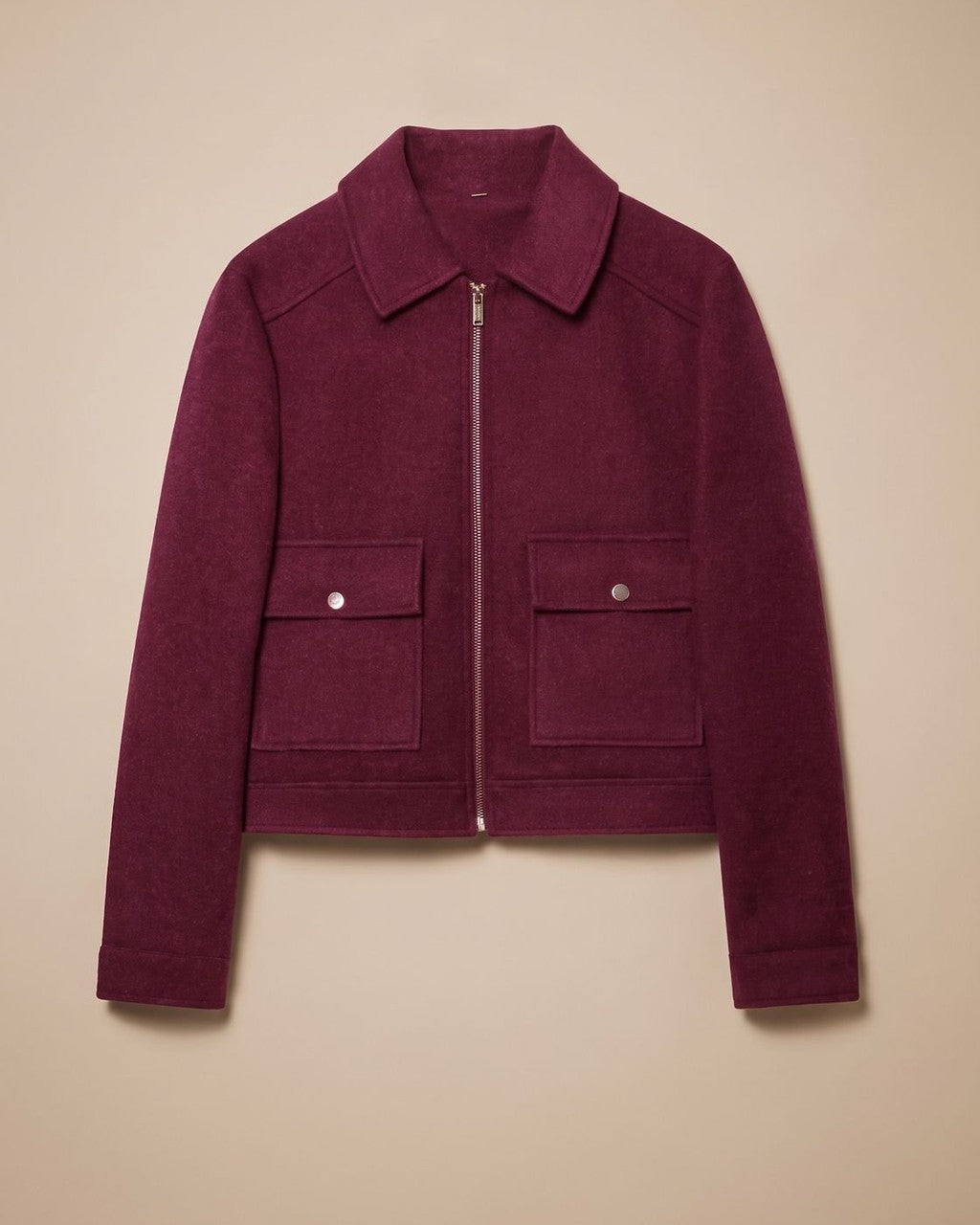 Cappotto Corto con Bottoni Asimmetrici