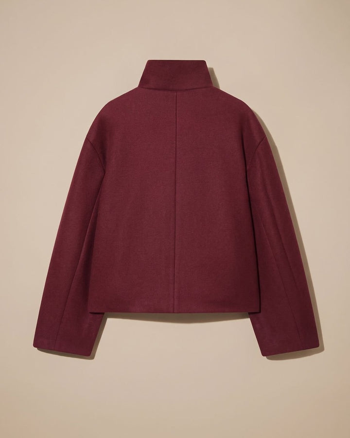 Cappotto Corto con Bottoni Asimmetrici