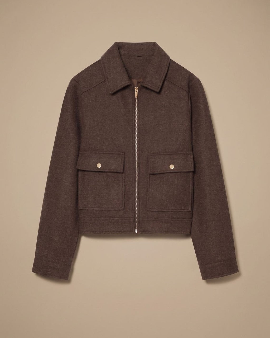 Cappotto Corto con Bottoni Asimmetrici