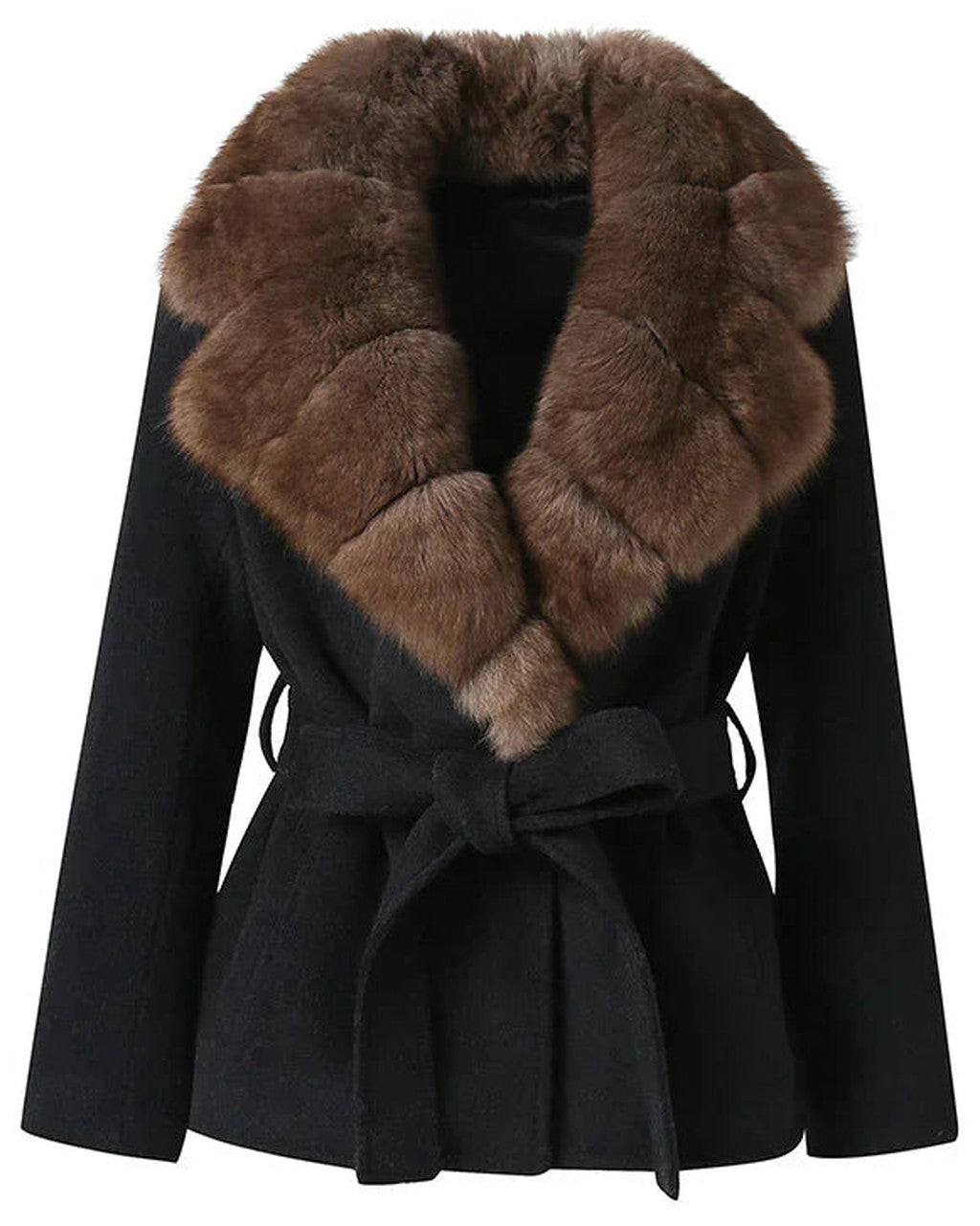 Cappotto Corto con Maxi Collo
