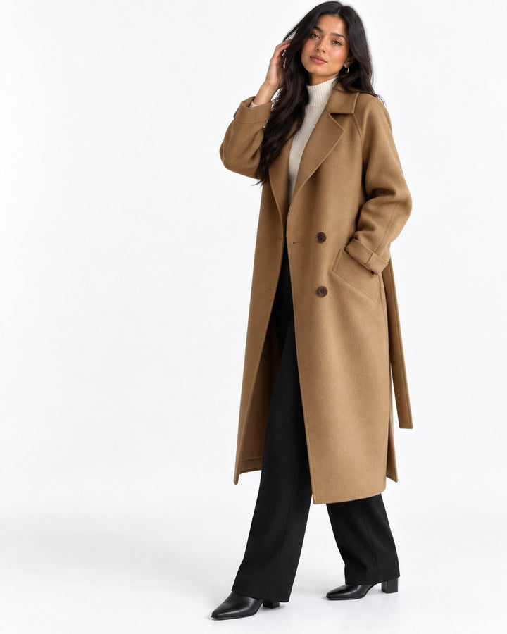 Cappotto Lungo con Ampi Revers