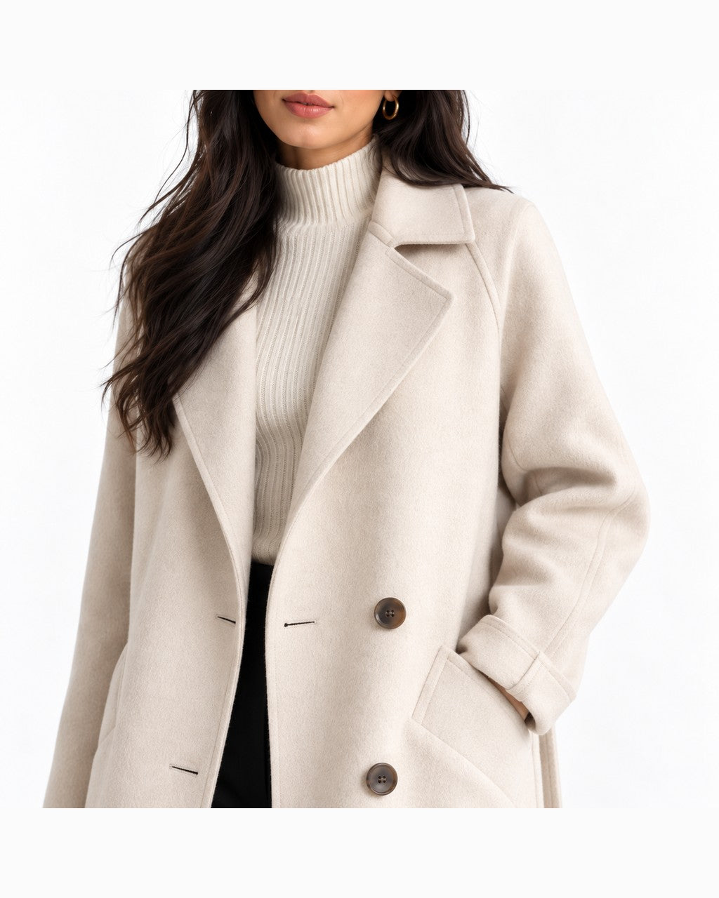 Cappotto Lungo con Ampi Revers
