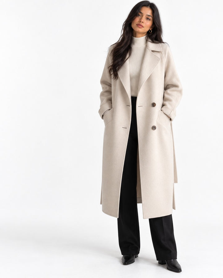 Cappotto Lungo con Ampi Revers