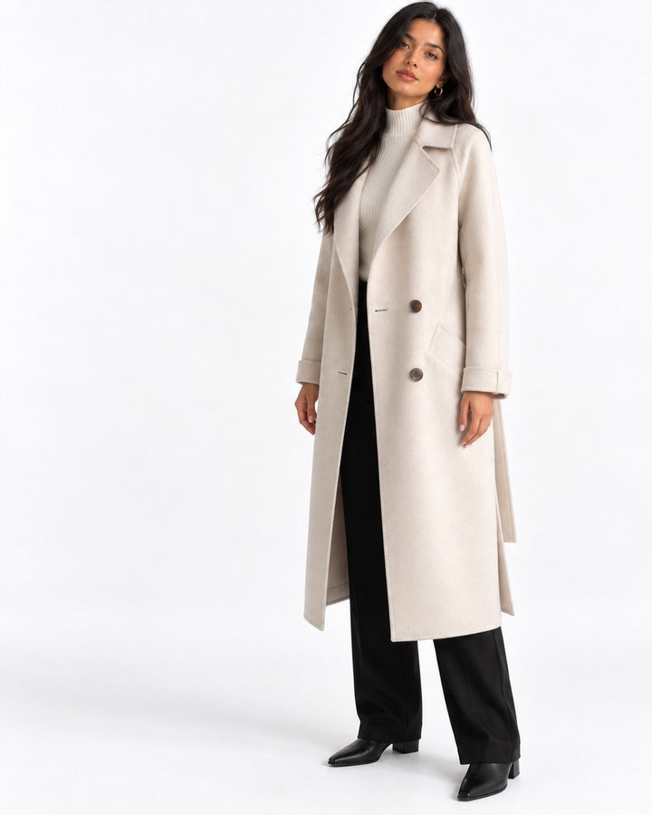 Cappotto Lungo con Ampi Revers