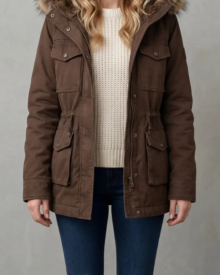Cappotto Marrone con Cappuccio