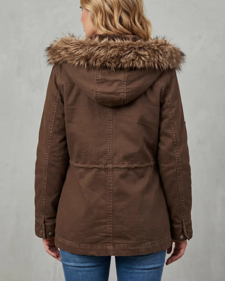 Cappotto Marrone con Cappuccio