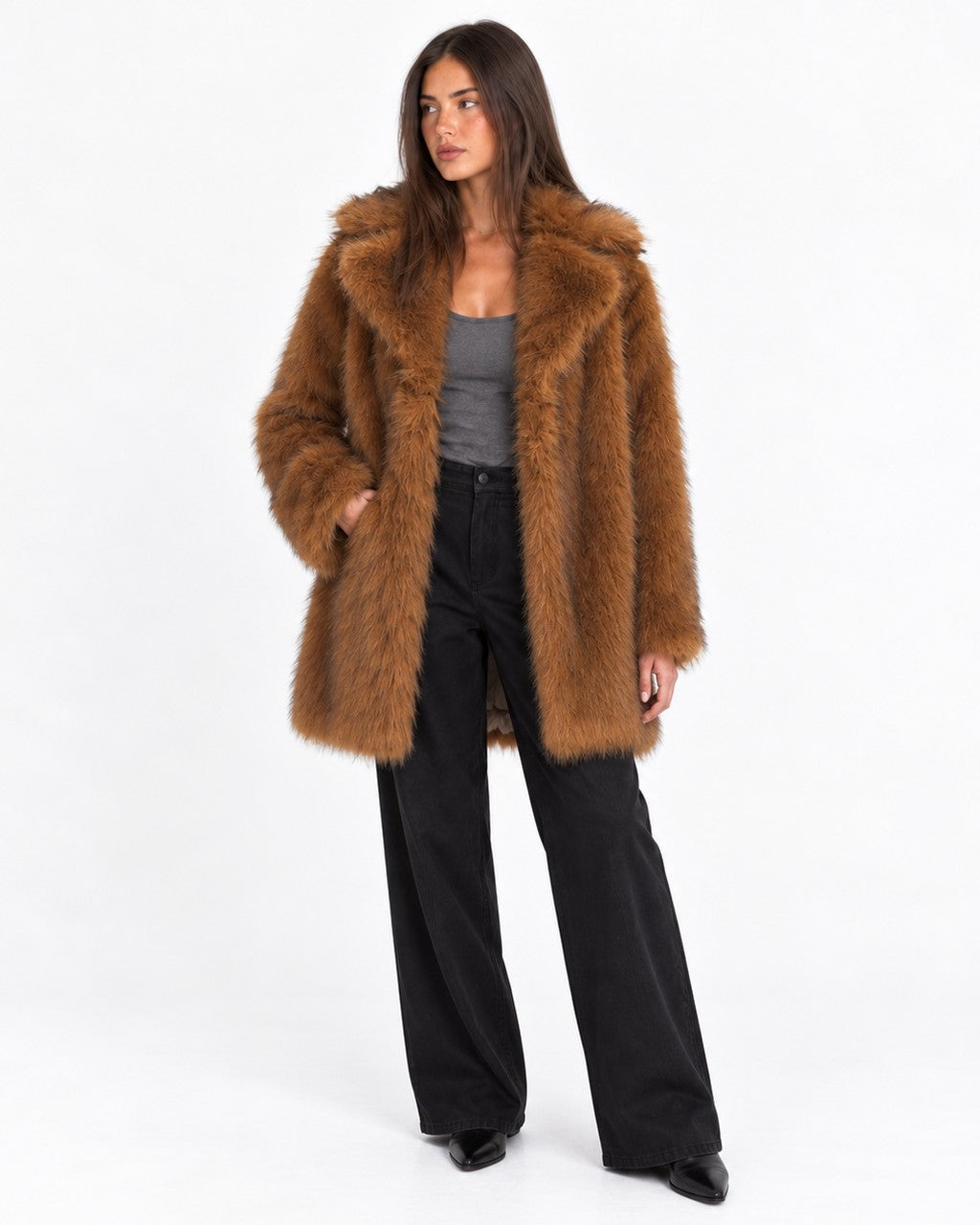 Cappotto Soffice con Revers Ampi