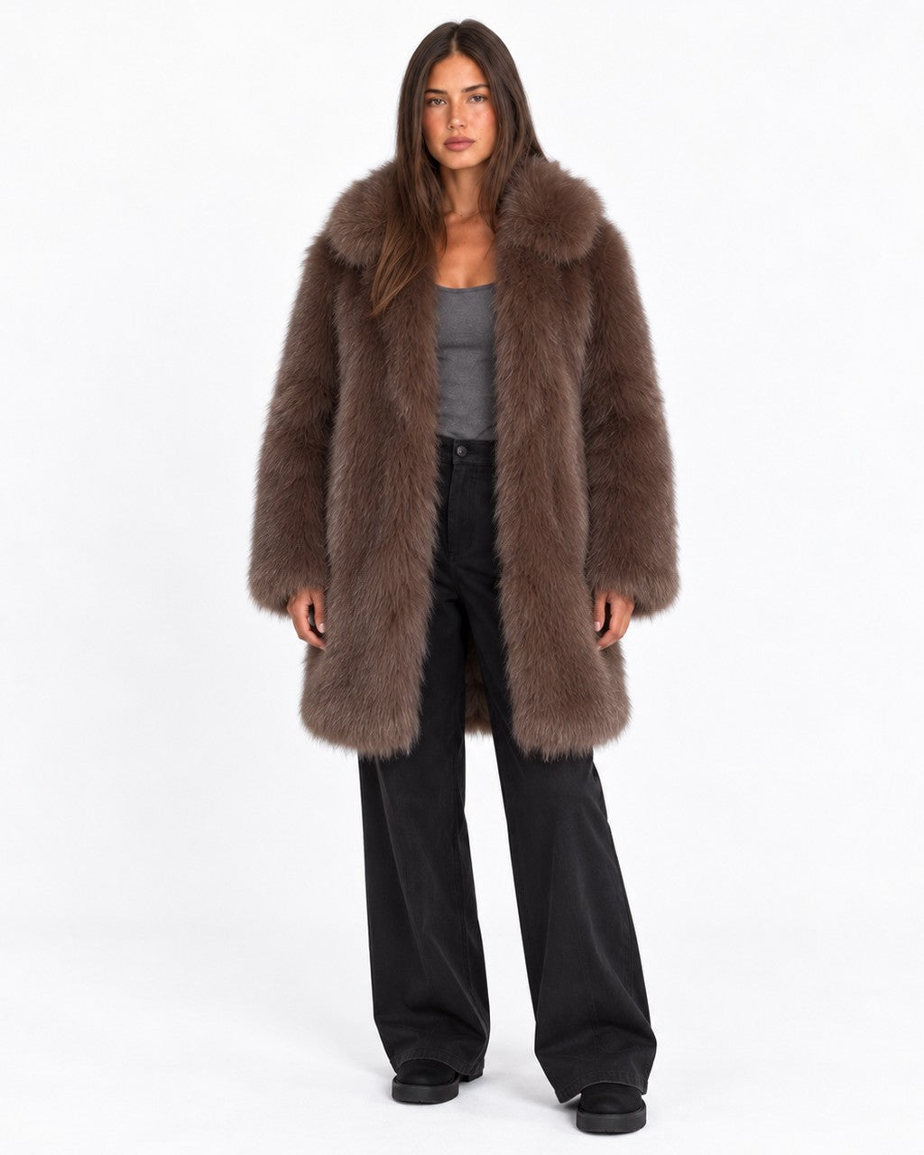 Cappotto Soffice con Revers Ampi