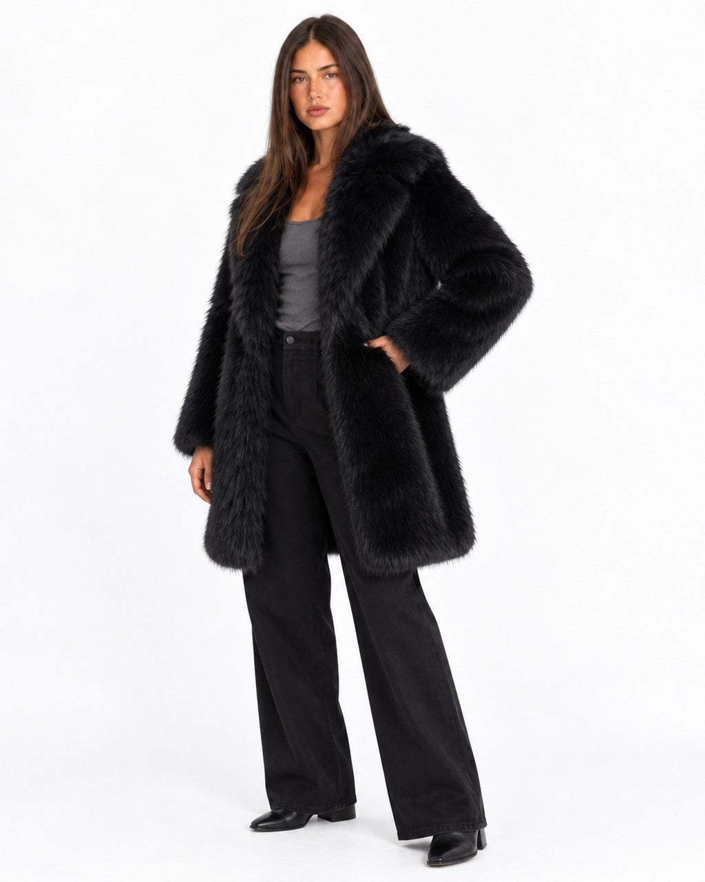 Cappotto Soffice con Revers Ampi