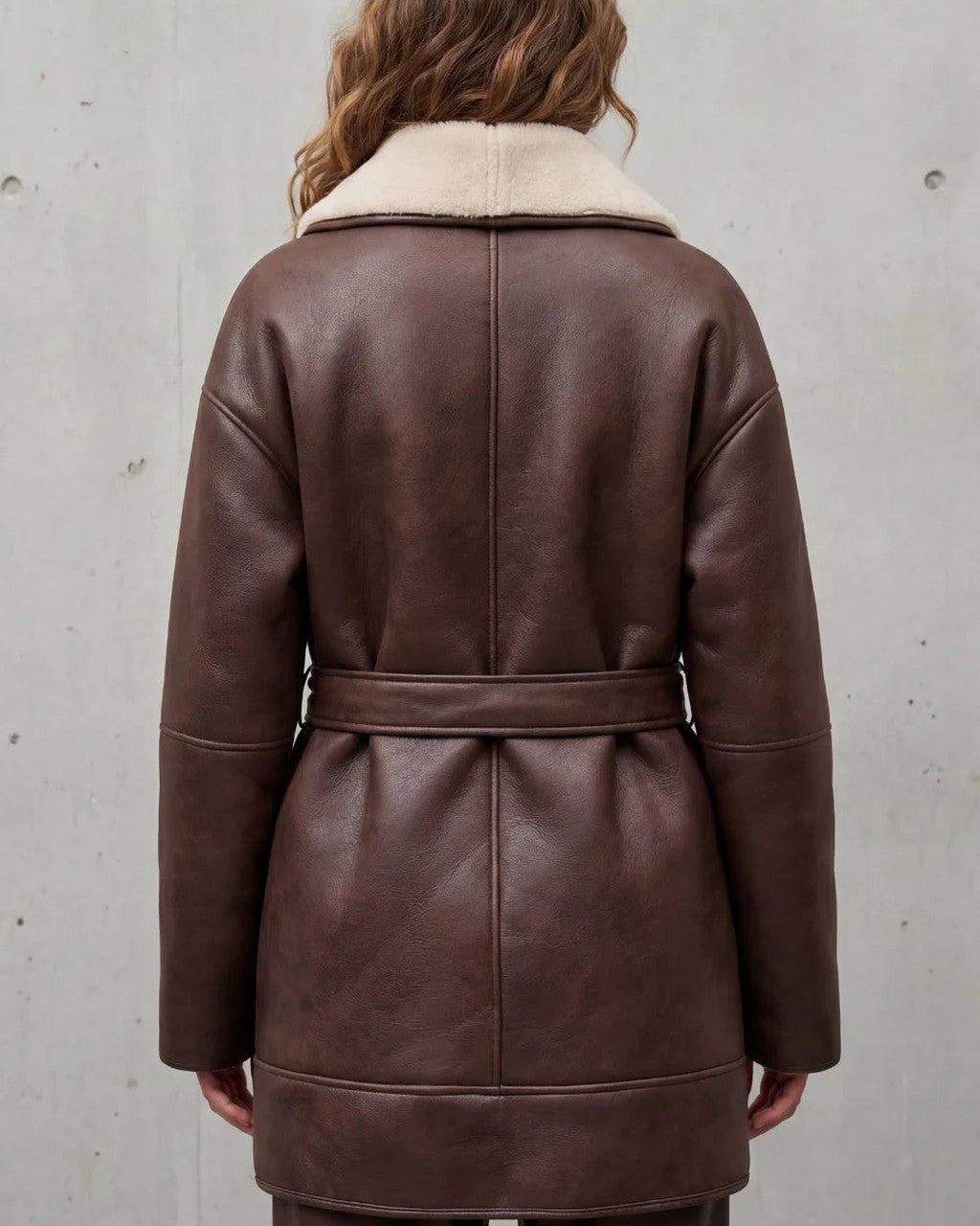 Cappotto Stile Aviatore con Cintura