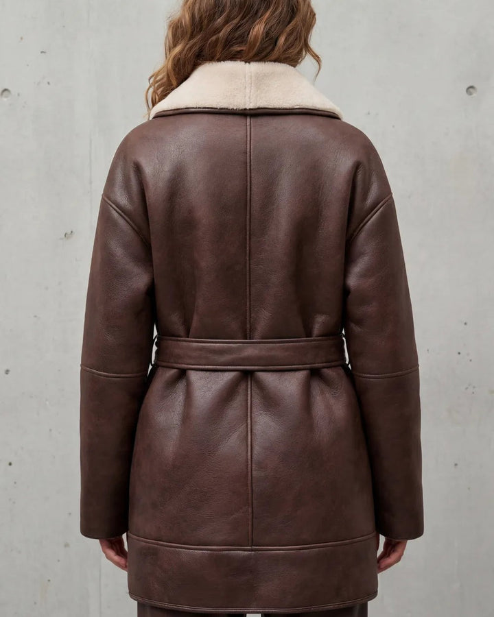 Cappotto Stile Aviatore con Cintura