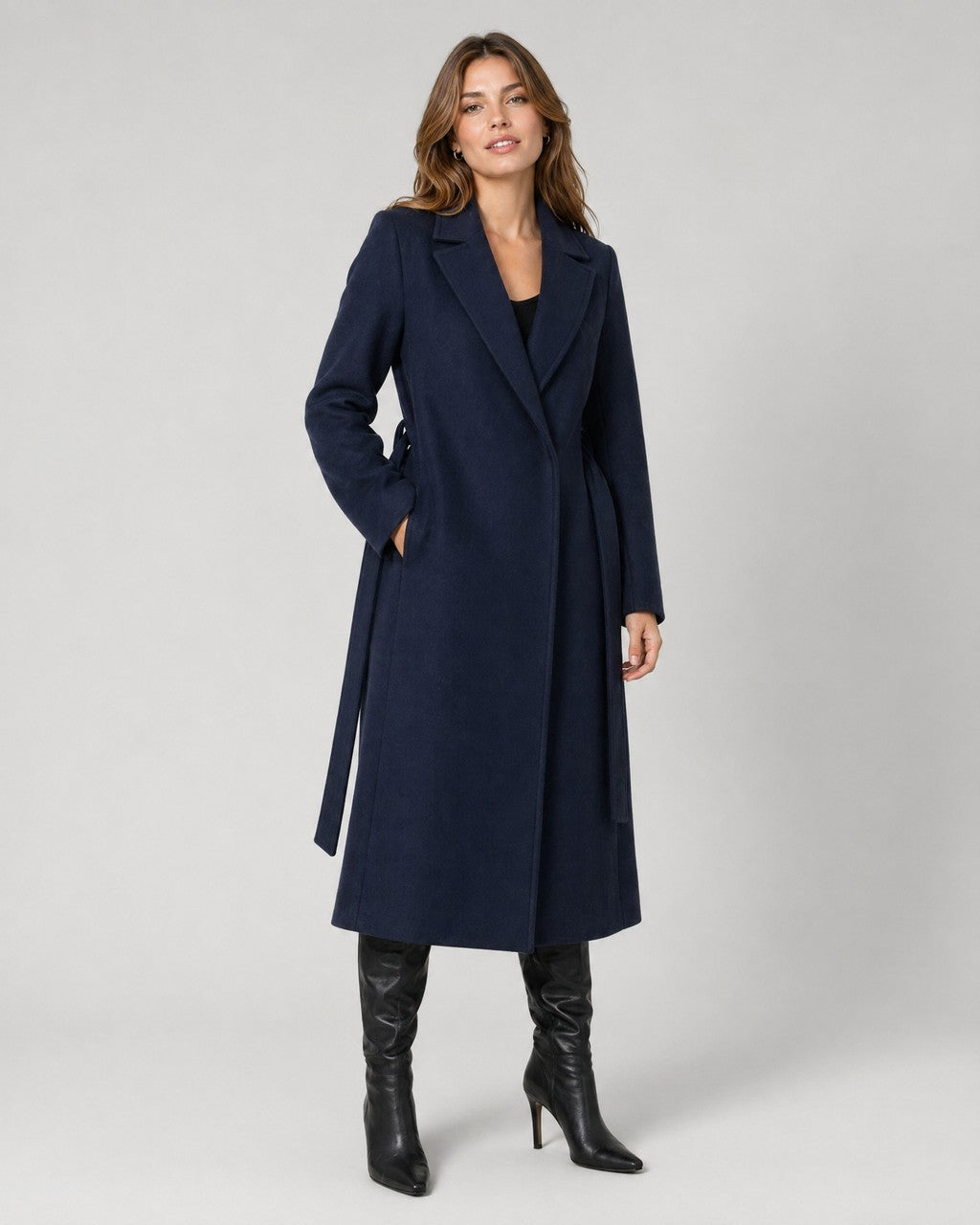 Cappotto Stile Trench Blu