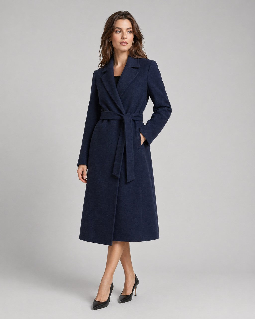 Cappotto Stile Trench Blu