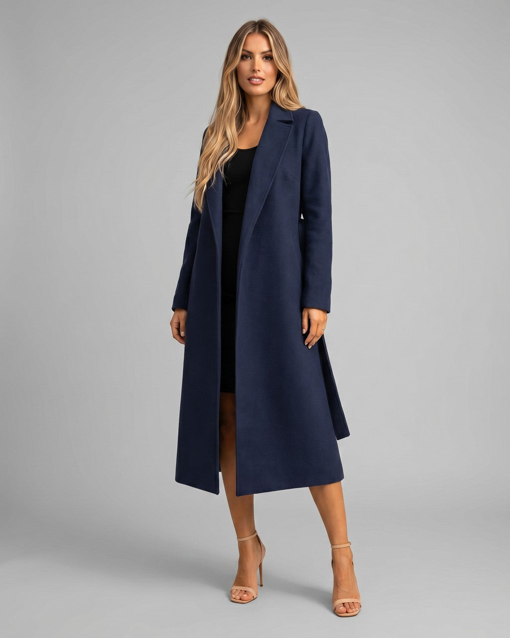 Cappotto Stile Trench Blu