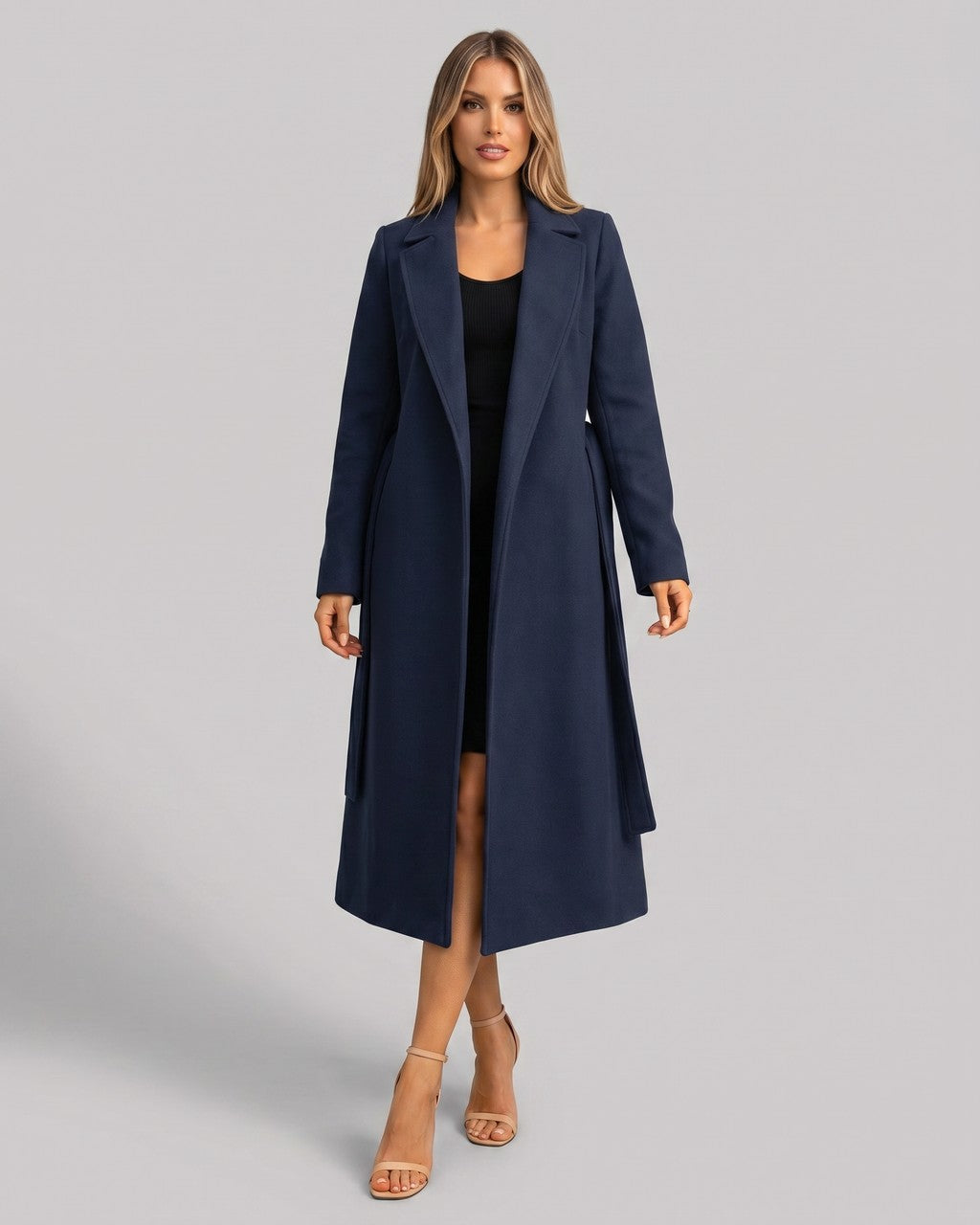 Cappotto Stile Trench Blu