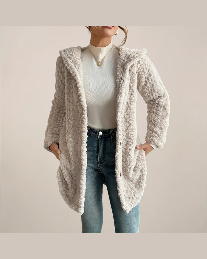 Cardigan a Trecce con Cappuccio
