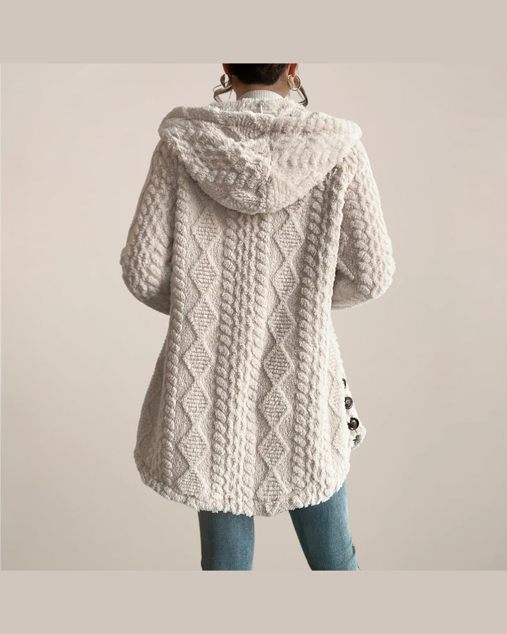 Cardigan a Trecce con Cappuccio