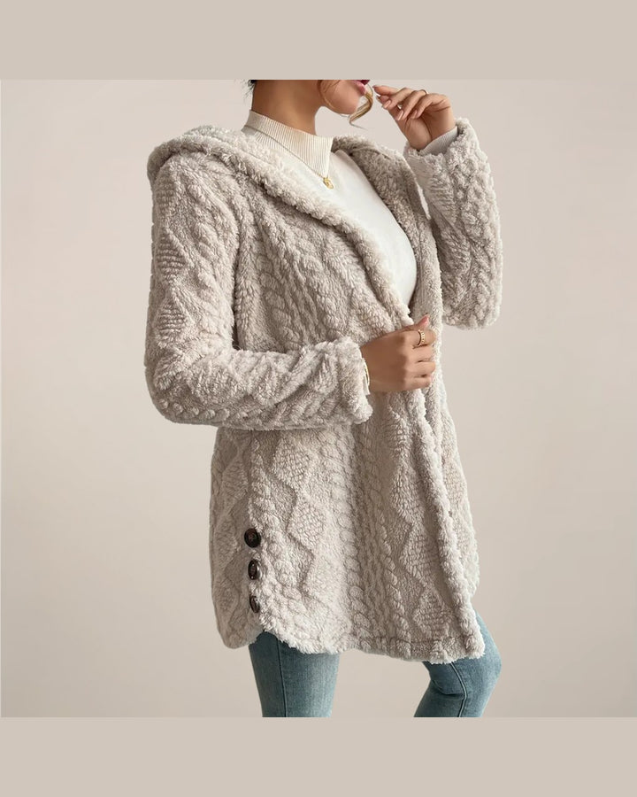 Cardigan a Trecce con Cappuccio