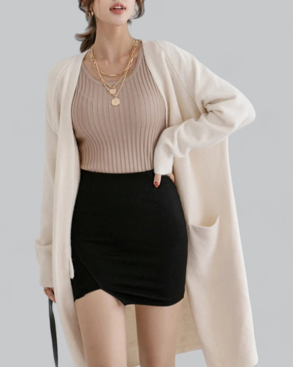 Cardigan Oversize con Tasche