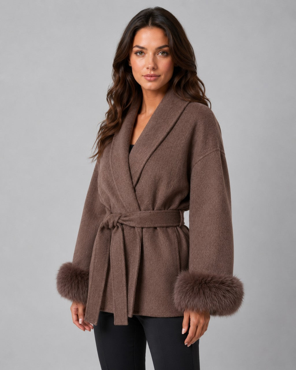 Cappotto a Vestaglia con Cintura