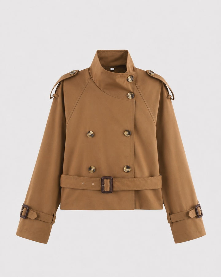 Cappotto Corto Stile Trench