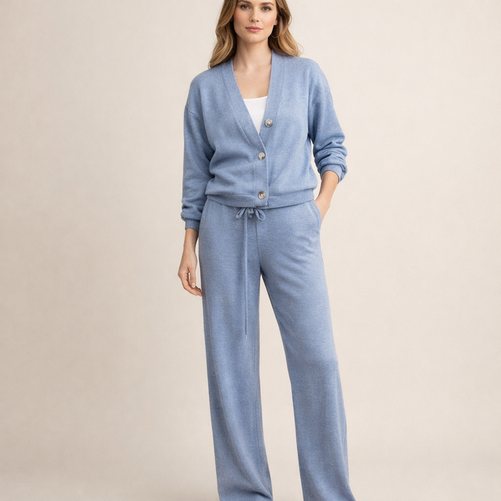 Completo Cardigan e Pantalone Largo