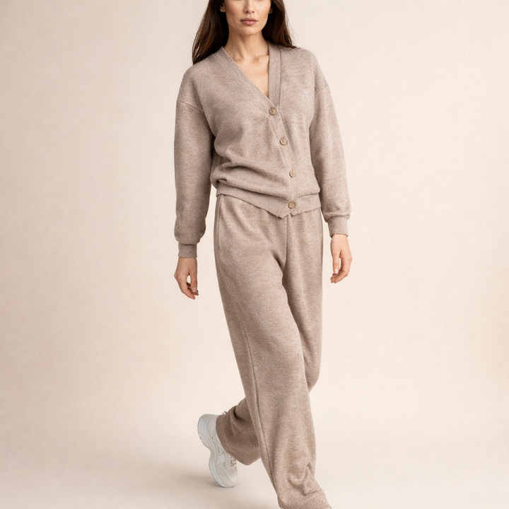Completo Cardigan e Pantalone Largo