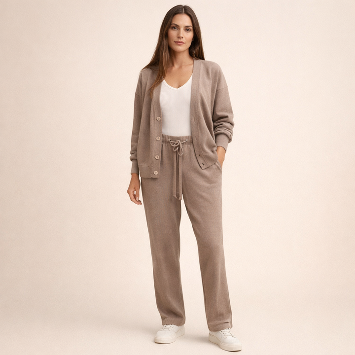 Completo Cardigan e Pantalone Largo