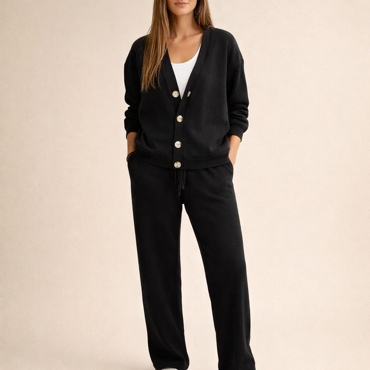 Completo Cardigan e Pantalone Largo