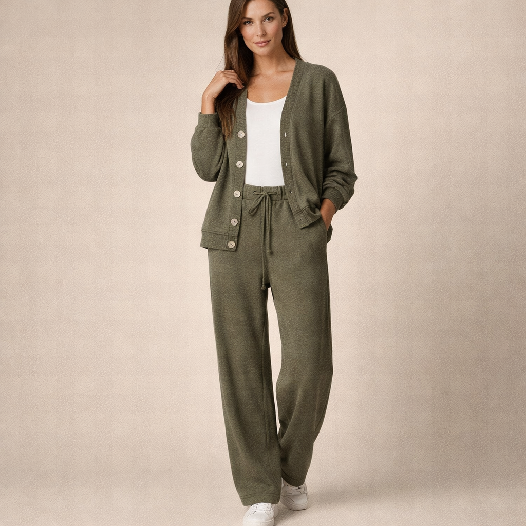 Completo Cardigan e Pantalone Largo