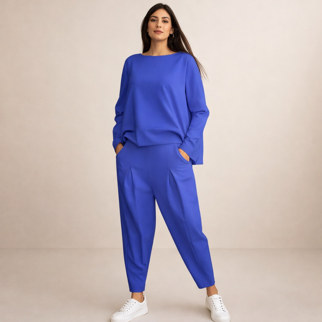 Completo Pantalone Morbido con Pinces