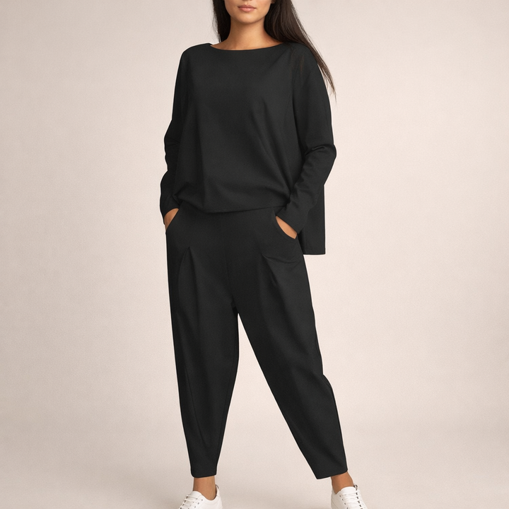 Completo Pantalone Morbido con Pinces