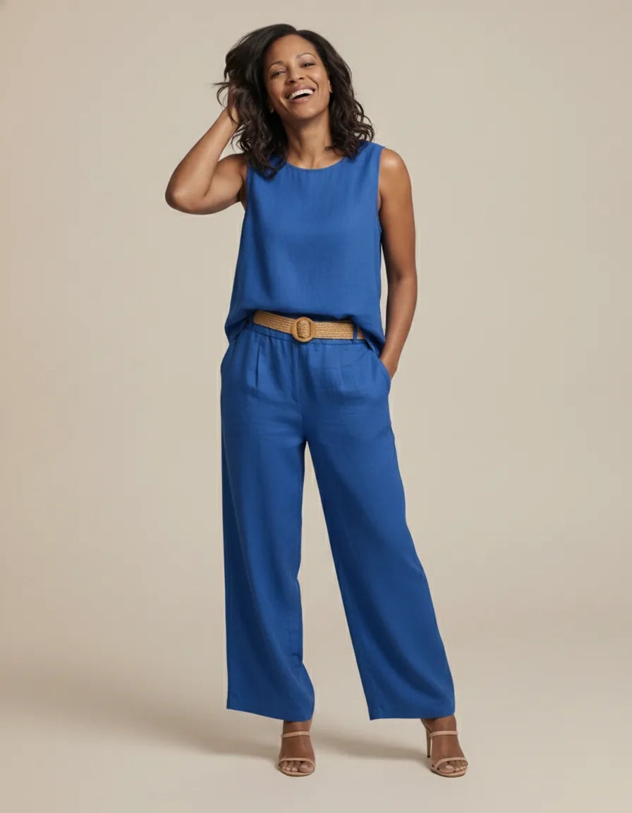 Completo Pantalone con Top Smanicato