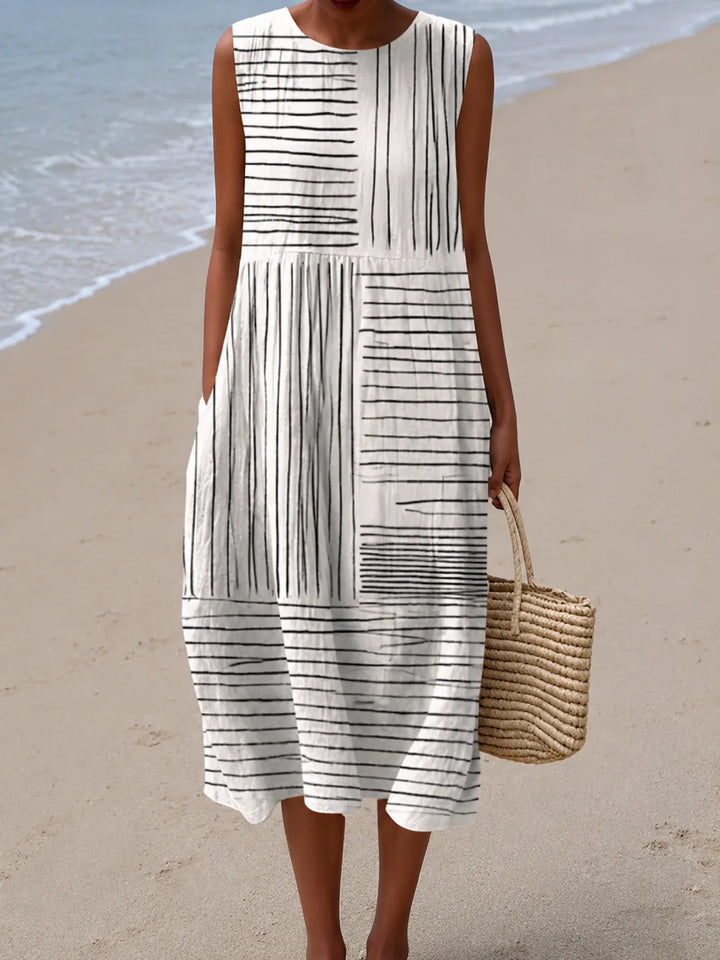 Vestito Midi Bianco e Nero