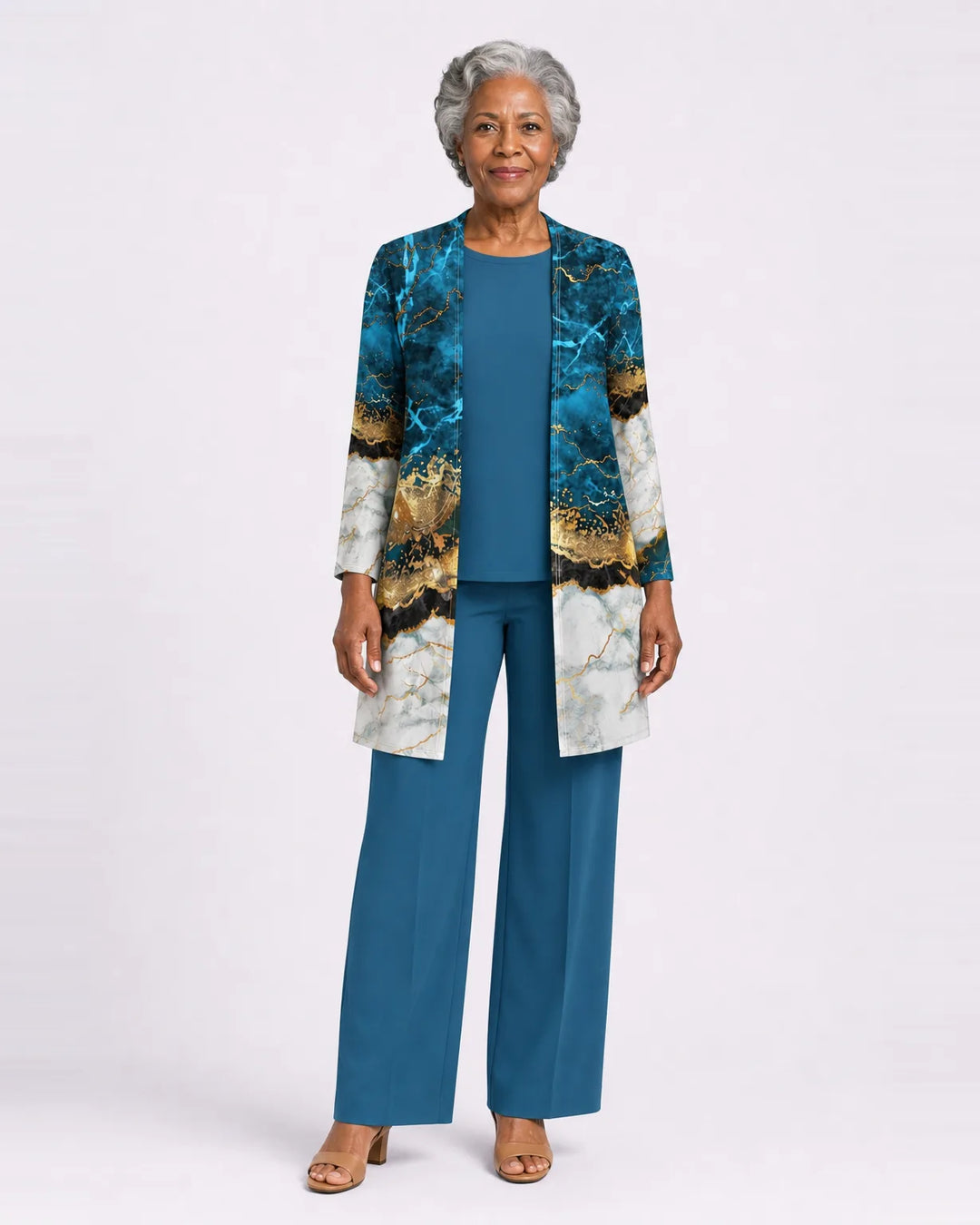 Completo Pantalone con Spolverino Astratto