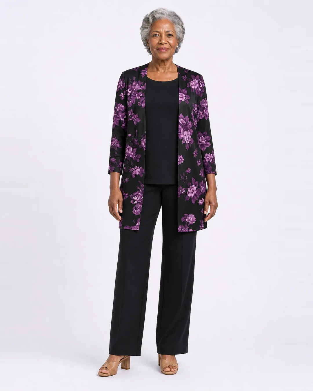 Completo Pantalone con Spolverino Floreale